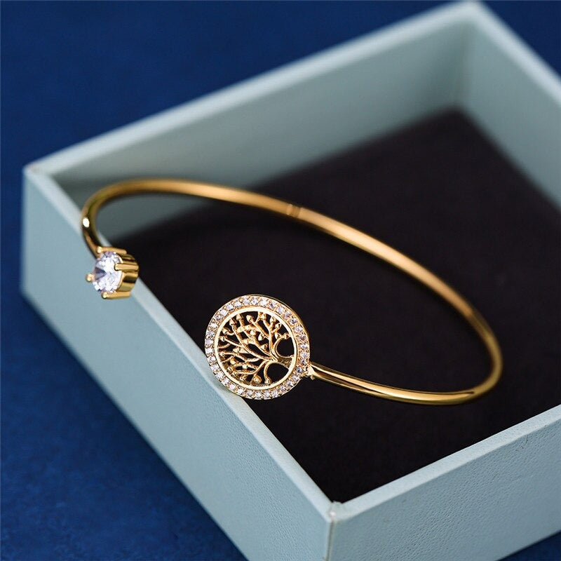 "TREE OF LIFE" GEM BRACELET (ADJUSTABLE)