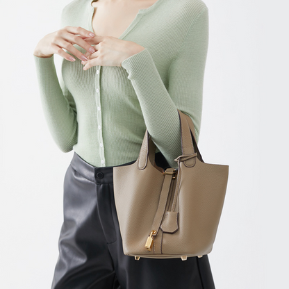 BELLATREND™ | LEATHER BUCKET HANDBAG